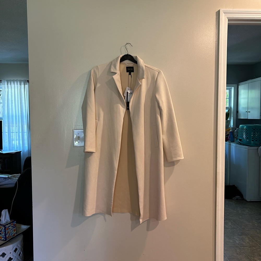 Truth Cream Long Trench Coat